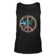 Earth Watercolor Peace Sign Tshirt Unisex Tank Top