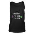 Feminism And 420 Funny Pro Choice Pro Cats Pro Weed Feminist Unisex Tank Top