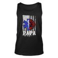 Firefighter Proud Papa Fathers Day Firefighter American Fireman Father Unisex Tank Top