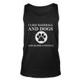 Funny Baseball Lover Funny Dog Lover Funny Baseball Dog Unisex Tank Top