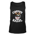 Funny Coffee And Bagel Quote For High Dive & Coffee Dad Unisex Tank Top