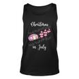 Funny Flamingo Pink Retro Camping Car Christmas In July Great Gift Unisex Tank Top