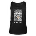 Funny Vaccine Passport Scan This Middle Finger Unisex Tank Top