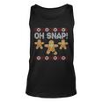 Gingerbread Oh Snap Ugly Christmas Sweater Unisex Tank Top