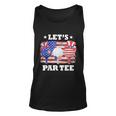 Golf Lets Par Tee American Flag Independence Golf 4Th July Unisex Tank Top