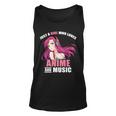 Just A Girl Who Like Anime And Music Funny Anime Unisex Tank Top