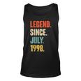 Legend Since July 1998 - 24 Year Old Gift 24Th Birthday Unisex Tank Top