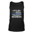 Lets Go Brandon Shirt Thin Blue Line Us Flag Unisex Tank Top