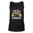 Mens One Bad Mowfo Funny Lawn Care Mowing Gardener Fathers Day Unisex Tank Top