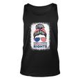 Messy Bun American Flag Stars Stripes Reproductive Rights Meaningful Gift V2 Unisex Tank Top