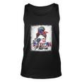 Messy Bun Patriotic Shirt | All American Mama 4Th Of July Unisex Tank Top