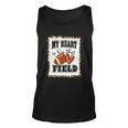 My Heart Is On The Field Cute Leppard Football Mom Tshirt Unisex Tank Top