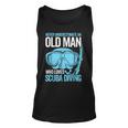 Never Underestimate An Old Man Who Love Scuba Diving For Dad Men Women Tank Top Graphic Print Unisex