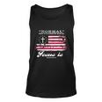 Normal Isnt Coming Back But Jesus Is Revelation 14 American Flag Tshirt Unisex Tank Top
