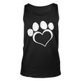 Paw Love Dog Lover Paw Print Heart Cute Dog Mom For Women Unisex Tank Top