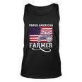 Proud American Farme Gift Farmer With Usa Flag Gift Unisex Tank Top