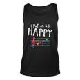 Put On A Happy Face Music Notes Funny Teacher Tshirt Unisex Tank Top
