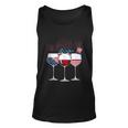 Red White And Blue Wine Glass 4Th Of July Unisex Tank Top