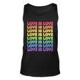 Retro Love Is Love Lgbt Rainbow Unisex Tank Top