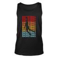 Retro Vintage Basketball Typography Basketball Player Silhouette Basketball Fan Unisex Tank Top