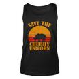 Save The Chubby Unicorn Distressed Sun Tshirt Unisex Tank Top