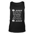Sees You When Youre Drinking Knows When Youre Shit Faced Ugly Christmas Unisex Tank Top