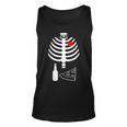 Skeleton Pizza Beer Rib Cage Unisex Tank Top