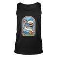 Stay Positive Shark Attack Comic Unisex Tank Top