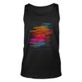 Sunset Glitch Tree Tshirt Unisex Tank Top