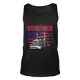 Trucker Truck Driver American Flag Trucker Unisex Tank Top