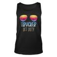 Trucker Trucker Off Duty Funny Summer Vacation Beach Holiday Unisex Tank Top