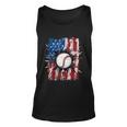 Vintage Baseball 4Th Of July Men Usa American Flag Unisex Tank Top