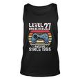 Vintage Video Gamer Birthday Level 27 Unlocked 27Th Birthday Unisex Tank Top