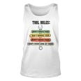 Tool Rules Dont Touch Garage Man Cave  Unisex Tank Top