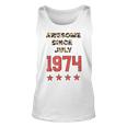 Awesome Since July 1974 Leopard 1974 July Birthday Unisex Tank Top