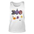 Boo Halloween Costume Spiders Ghosts Pumkin & Witch Hat V2 Unisex Tank Top