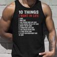 10 Things I Want In My Life Cars More Cars Car Unisex Tank Top Gifts for Him