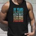 18 Years Of Being Awesome 18 Yr Old 18Th Birthday Countdown Men Women Tank Top Graphic Print Unisex Gifts for Him