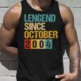 18 Years Old Gifts Legend Since October 2004 18Th Birthday V3 Men Women Tank Top Graphic Print Unisex Gifts for Him