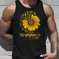Firefighter Sunflower Love My Life As A Firefighters Wife Unisex Tank Top