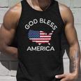 4Th Of July God Bless America Map Flag Patriotic Religious Gift Unisex Tank Top Gifts for Him