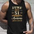 51 Years Awesome Vintage June 1972 51St Birthday Unisex Tank Top Gifts for Him