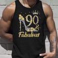 90 & Fabulous 90 Years Old 90Th Birthday Diamond Crown Shoes Unisex Tank Top Gifts for Him