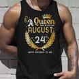 A Queen Was Born On August 24 Girly August 24Th Birthday Unisex Tank Top Gifts for Him