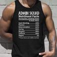 Admin Squad Nutrition Facts Office Squad Funny Funny Gift Unisex Tank Top Gifts for Him
