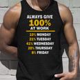Always Give A 100 At Work Funny Tshirt Unisex Tank Top Gifts for Him