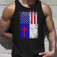 American Christian Patriot Red Cross Unisex Tank Top Gifts for Him