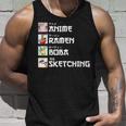 Anime Ramen Boba Sketching Japanese Manga Milk Tea Men Women Tank Top Graphic Print Unisex Gifts for Him
