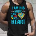 Autism I Am His Voice He Is My Heart Tshirt Unisex Tank Top Gifts for Him