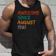 Awesome Since August V12 Unisex Tank Top Gifts for Him